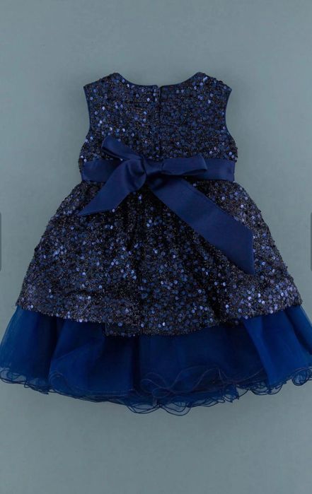 Детска официална рокля с пайети