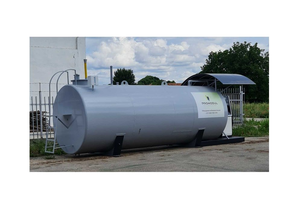 Цистерна с колонка за гориво нафта двустененен резервоар за дизел