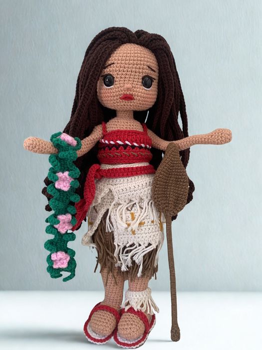 Плетена кукла “Смелата Ваяна” / Moana 35см