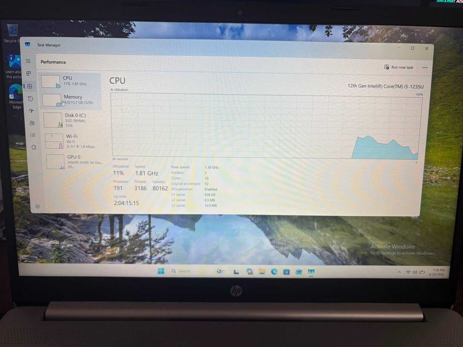 Laptop HP 15s-fq5026qn i5 / 16GB RAM / 256GB SSD + cutie