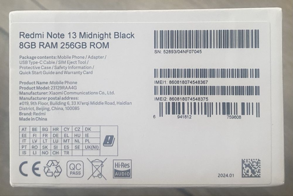 Xiaomi Redmi Note 13 256GB