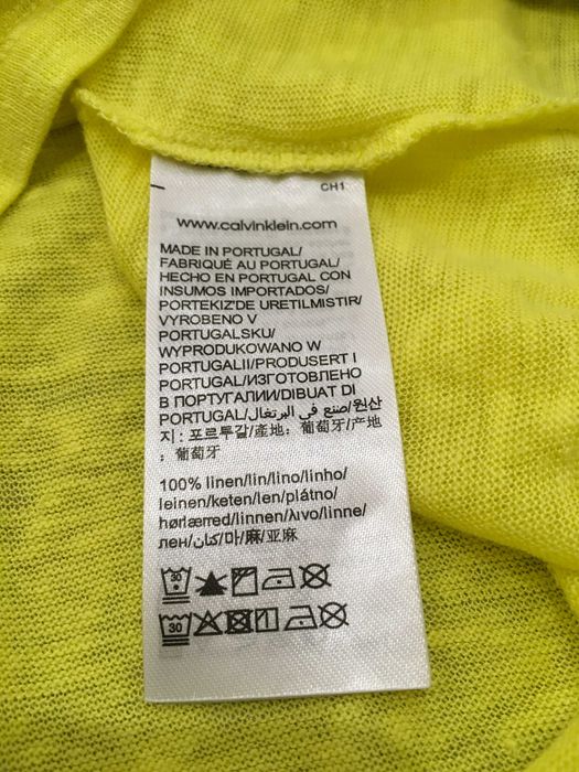 Calvin Klein 100% лен тениска М