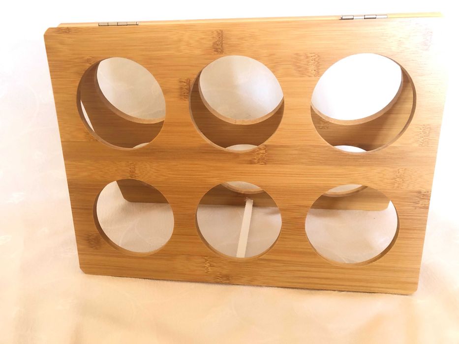 Сгъваема бамбукова стойка за вино/ подарък изкуствен декоративен грозд