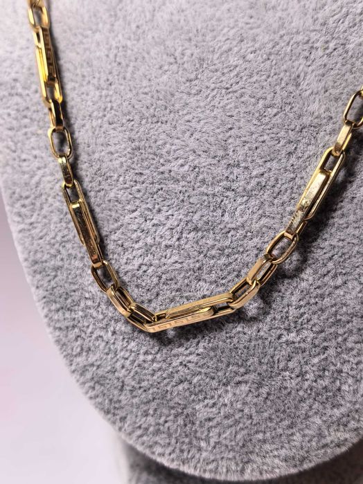 Lanț bărbătesc aur galben 14K cu zale, 55 cm, 10,48 g