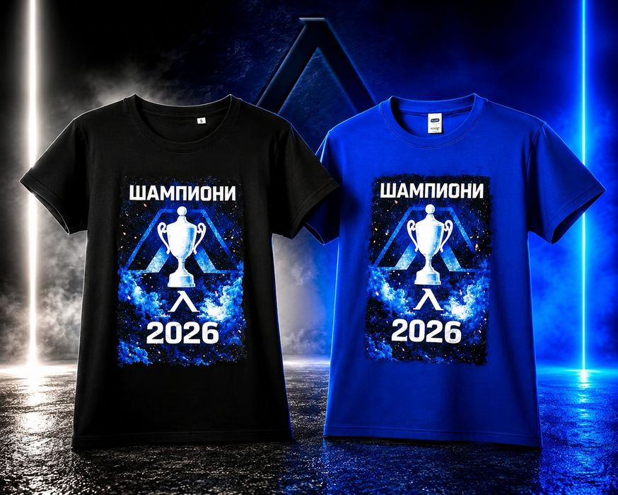 Дамски фен тениски Левски София ШАМПИОН 2026!