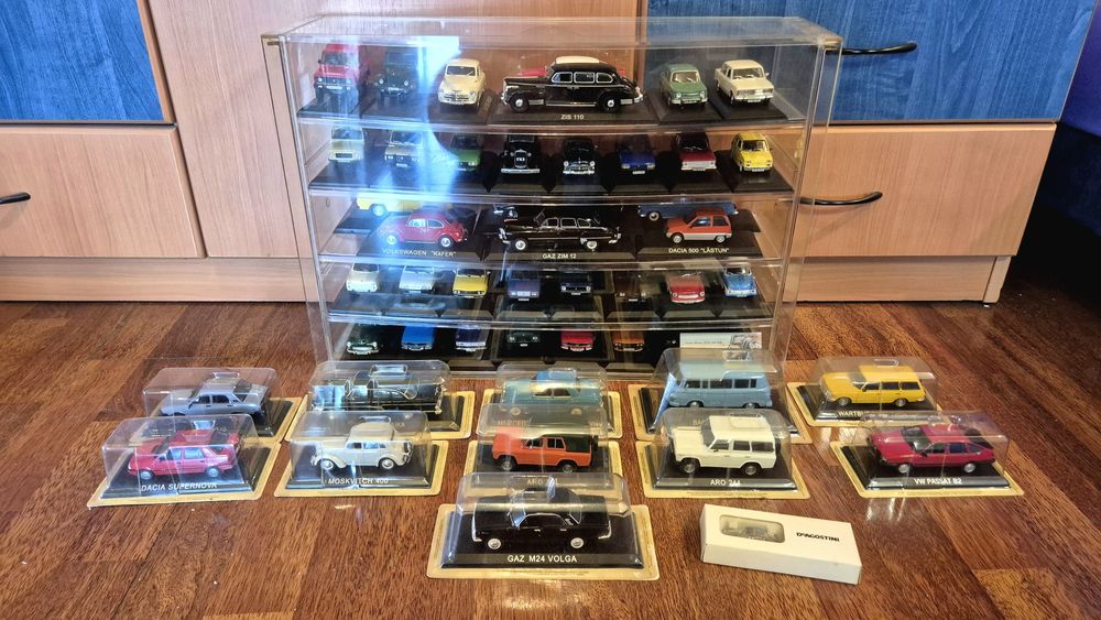 Colecție Mașini de Legendă DeAgostini (1-48) + Vitrină Originală + Bre