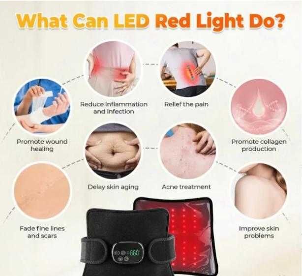 Инфрачервен Масажор с Червена Светлина с Дълбоко Облекчение Тяло Гръб