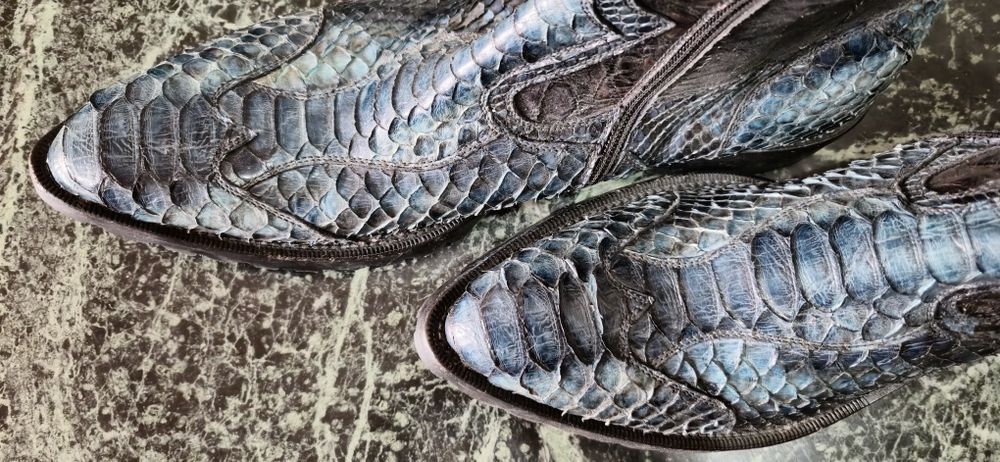 Cizme barbati Redwood din piele de sarpe marimea 42