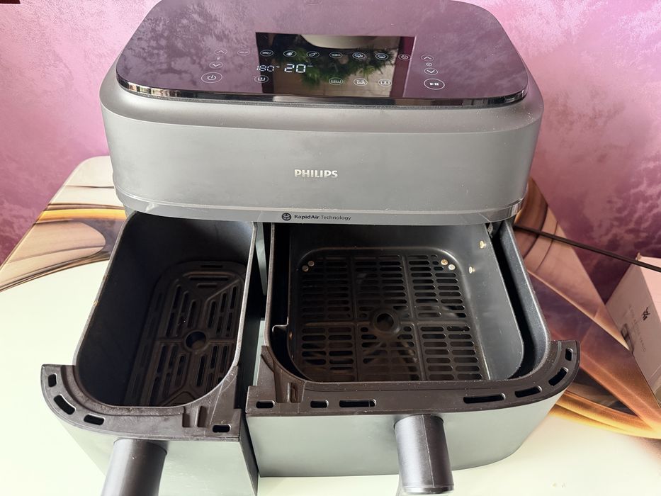 Двоен фритюрник с горещ въздух Philips Airfryer Dual Basket Series 3000