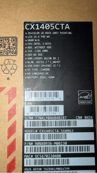 Laptop Asus Chromebook plus,CX1405CTA NOU