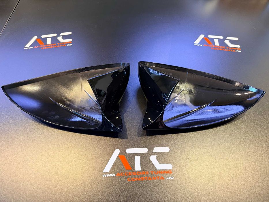 Capace Oglinzi Tip Batman - Porsche Cayenne 2011-2014 Negru Lucios