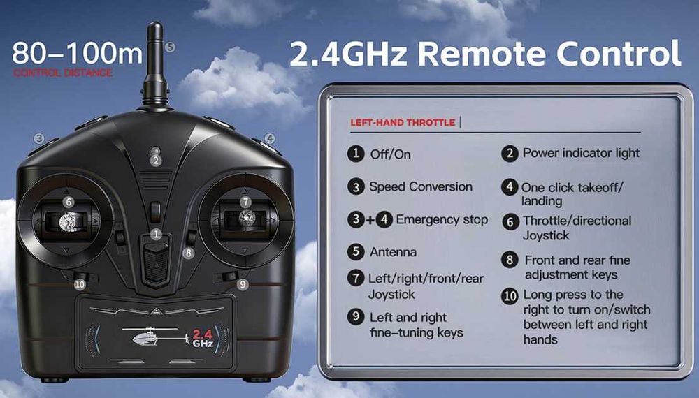 Elicopter RC UH 60L Black HAVK, XK K270, Gyroscop cu 6 axe, Flux optic, 3 baterii  [Nou, nefolosit]