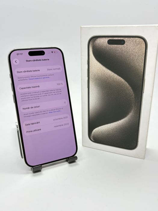 iPhone 15 PRO - 128Gb - Baterie 100% + Garantie