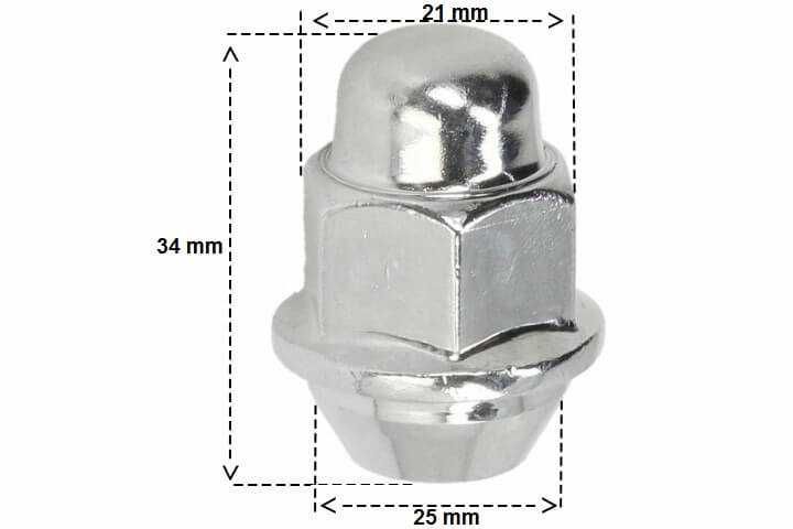 Гайка за Джанта М12х1.5 L34MM A21 OEM HYUNDAI/ MAZDA/KIA/гайка m12x1.5