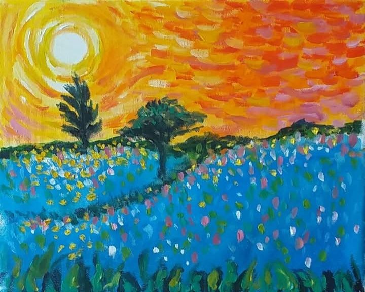 Картини рисувани с маслени бои .