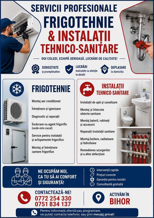 Servicii Frigotehnie & Instalații Tehnico-Sanitare | Bihor