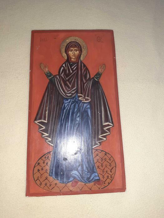 icoana Maica Domnului Fecioara Maria 16/30 cm pictura pe lemn