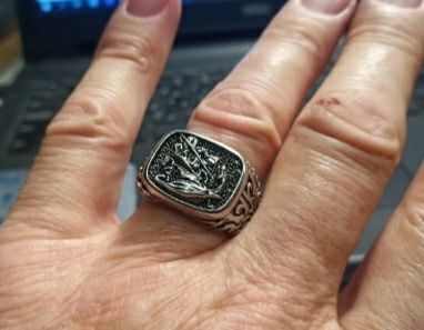 Винтажное серебрянное кольцо .