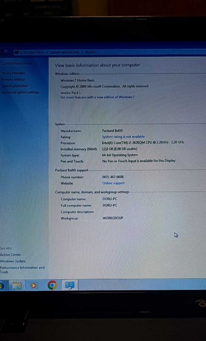 Laptop Packard Bell (Core I7)