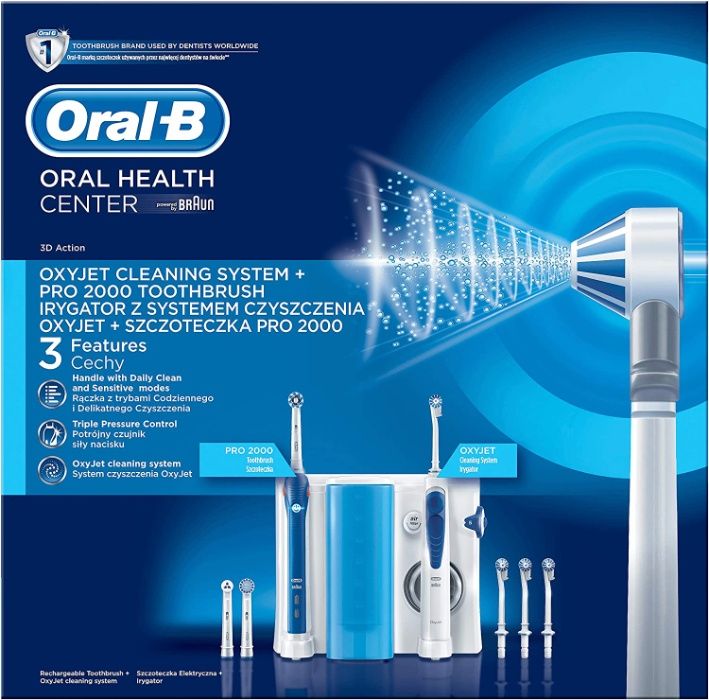 Oral-B Oral Care Center PRO 2000 електрическа четка+ Oxyjet Oral ирига
