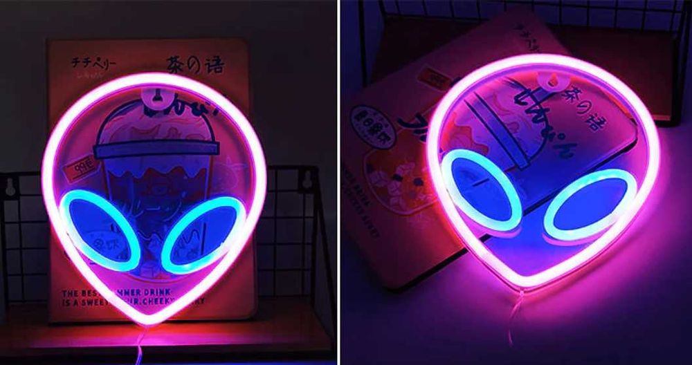 Decor LED Neon Night Light - planet si alien