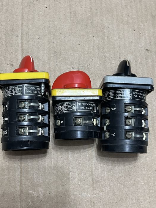 Comutator rotativ industrial Salzer SG-121 16A 3 poziții Selector panou electric