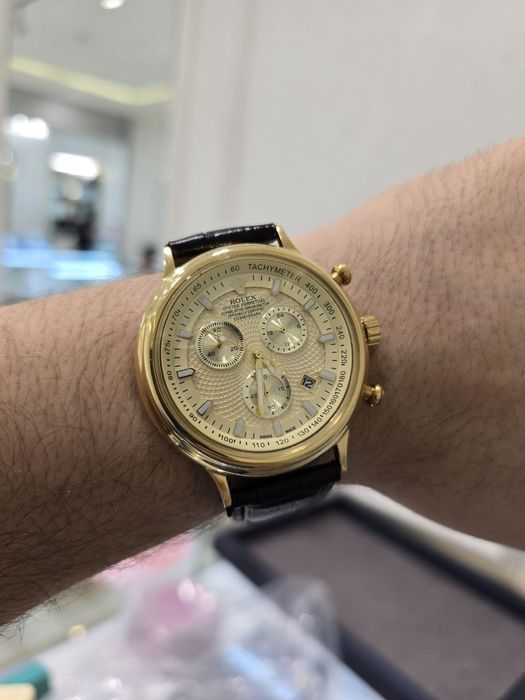 Золотые ролексы в крупном диаметре для крупных мужчин 45мм