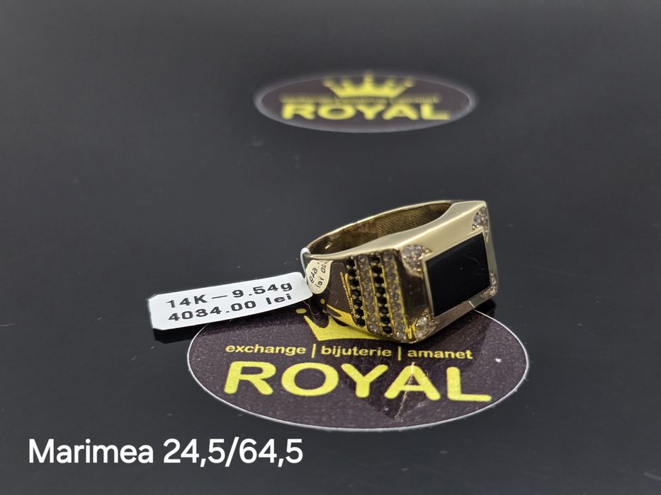 Bijuteria Royal: Inel aur 14k/9.54 gr, ghiul barbat, barbati 585