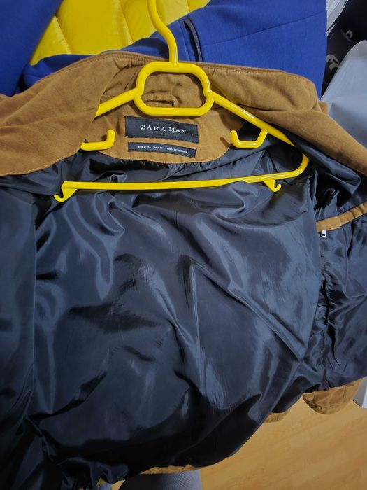 Geaca Zara barbati, marime S - spre XS, din imitatie piele intoarsa