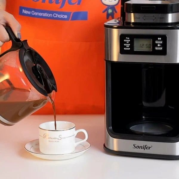 Кофемашина Sonifer SF-3541, зерновая, мощность 1000Вт