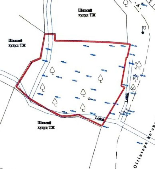 Продаётся участок 12,9 соток по ул."Миришкор", ор-р: Чайхана "Салом"