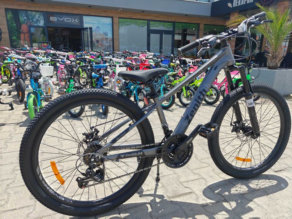 X Алуминиев велосипед 24" ZENITH сив