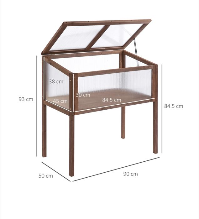 Мини дървена оранжерия Outsunny