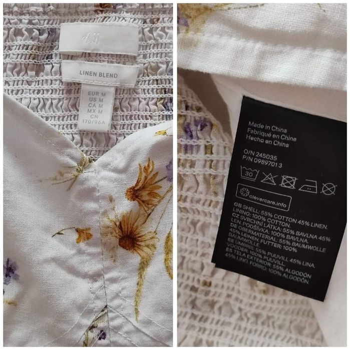 Панталон и кроп топ ленен бленд H&M размер М