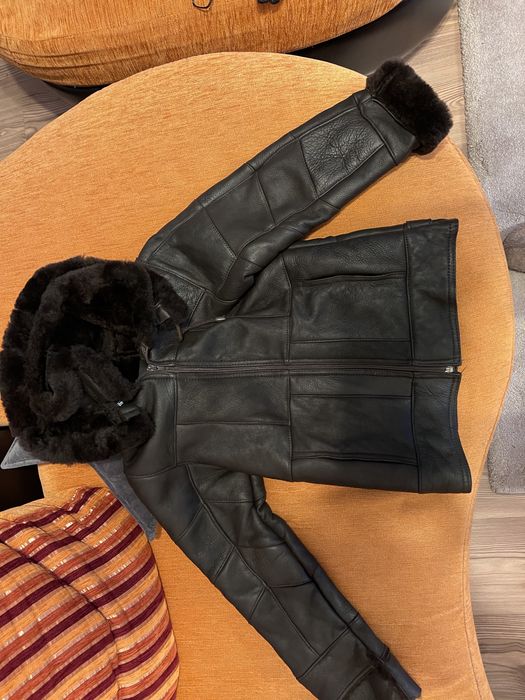 Cojoc copii blana naturala negru