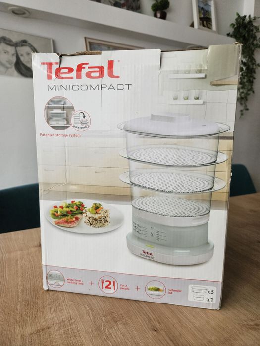 Aparat de gatit cu aburi Tefal Mini Compact VC130130, 650 W, 6.5 l, Al