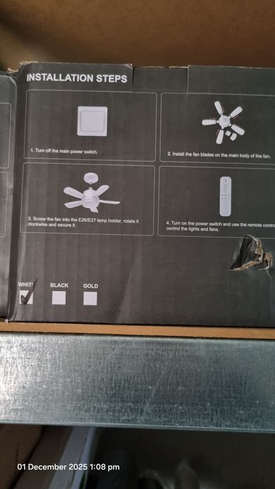 Ventilator tavan soclu e27 si telecomanda