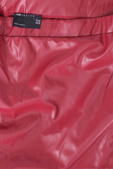 Нова дълга червена кожена пола тип "молив" "Asos" / "Асос", размер S