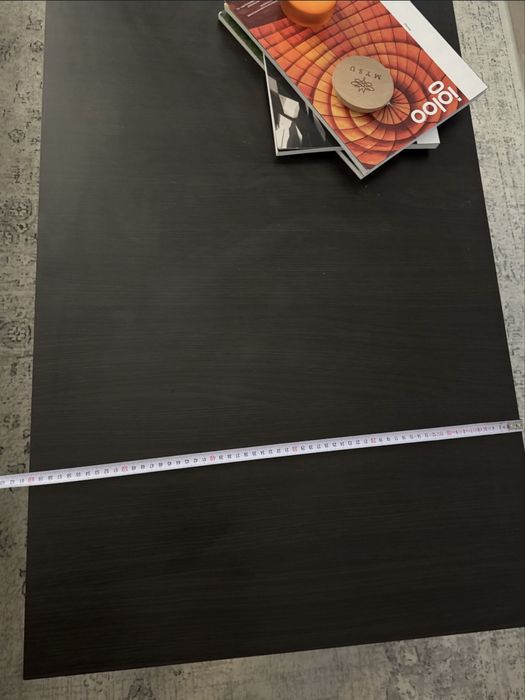 Măsută de cafea modernă maro cu alb - 100x60x42 cm