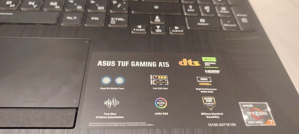 Asus TUF A15 игровой ноут