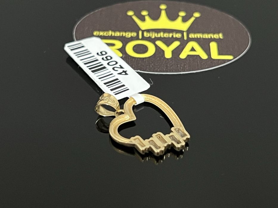 Bijuteria Royal CB : Pandant inima aur 14k 1,27 grame