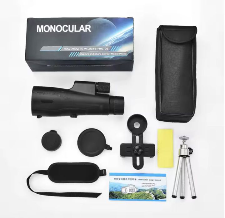 Telescop monocular  12x52,unghi larg,monoclu rezistent la ceață !