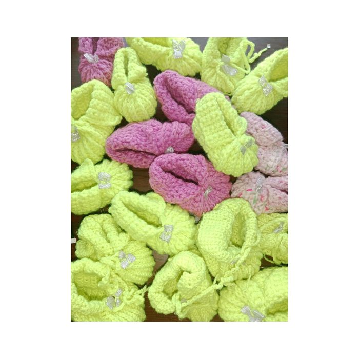 Пинетки для малышей ручной работы 2-х слойная пряжа