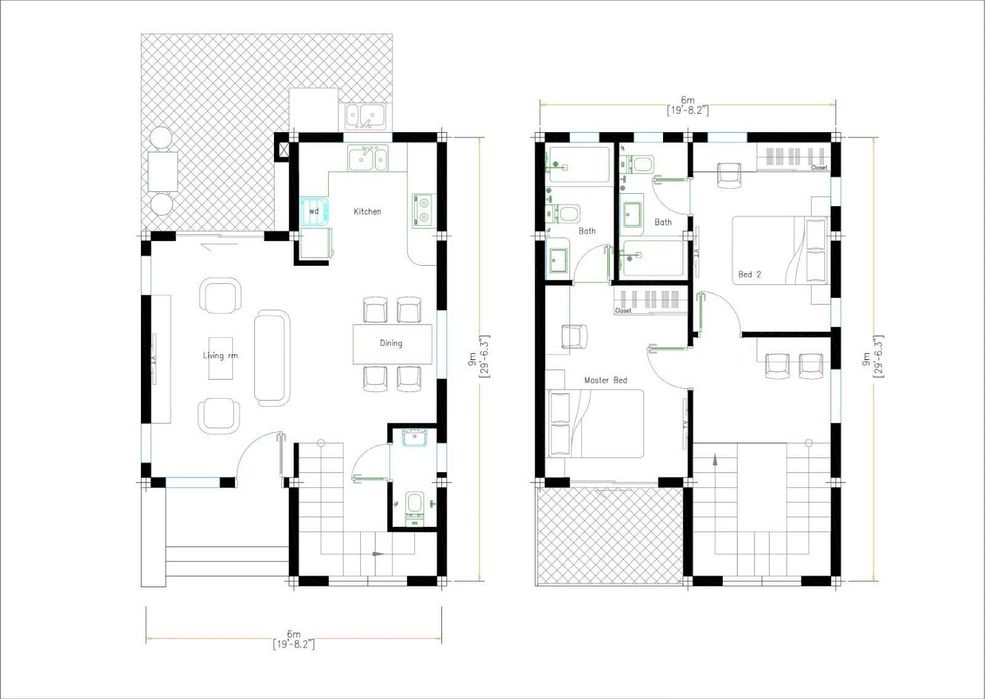 НА ИЗПЛАЩАНЕ - Двуетажна сглобяема къща с 2 спални, 108 кв. м