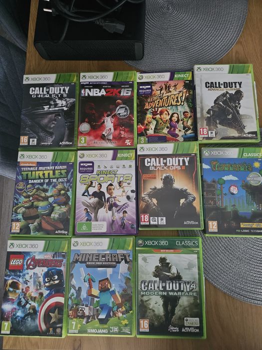 Xbox 360 Editie 512 GB (Fara zgarieturi) + kinect + colectie de jocuri