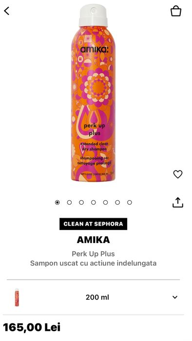 Sampon uscat cu actiune indelungata 200ml, Amika Perk Up Plus