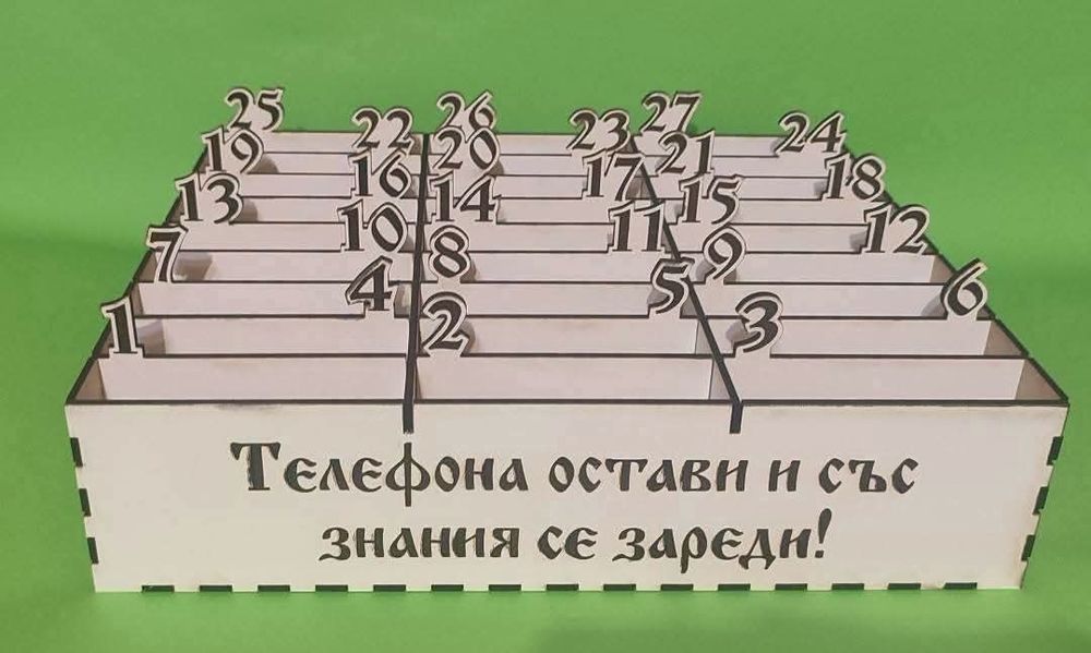 Органайзер за телефони за класна стая.