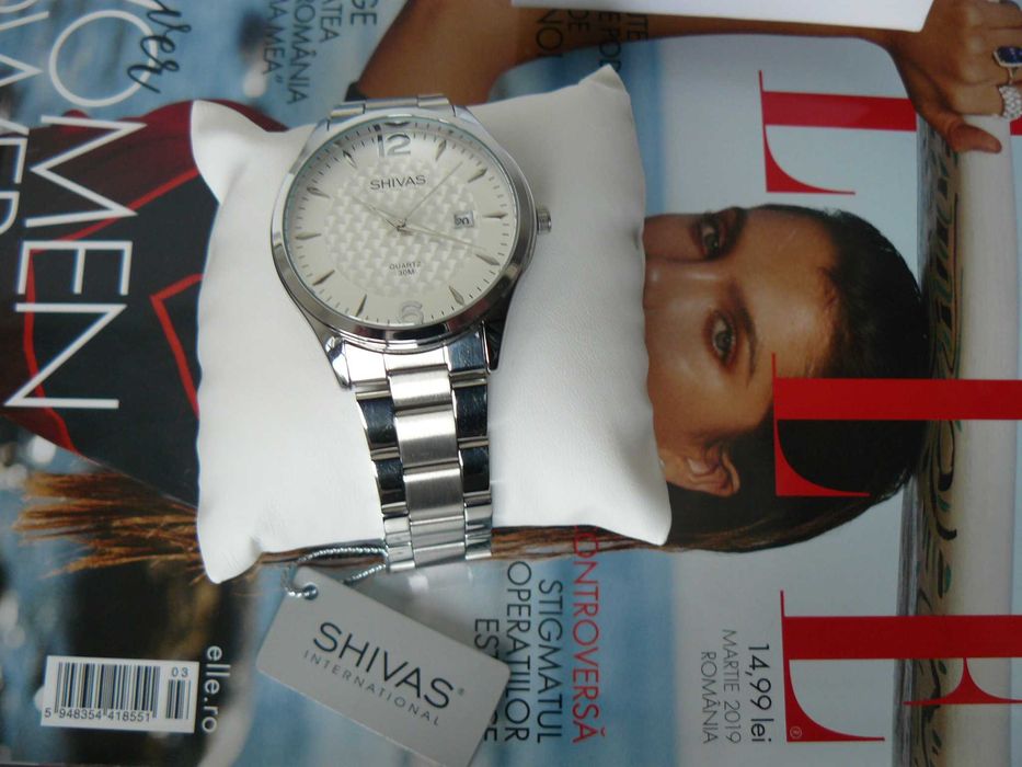 Ceas Barbati SHIVAS A18833-204 White Original Quartz Nou In Cutie