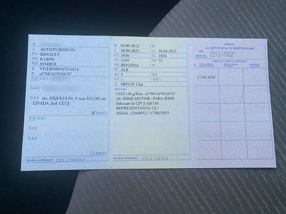 Renault Symbol / 3300 lei / Acte la zi