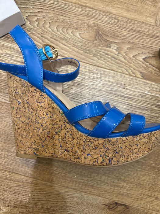 Танкетки синие Taccardi